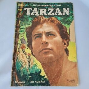 Tarzan Issue #31 1952 Dell Comics Lex Baker Photo Cover Golden Age Jesse Marsh